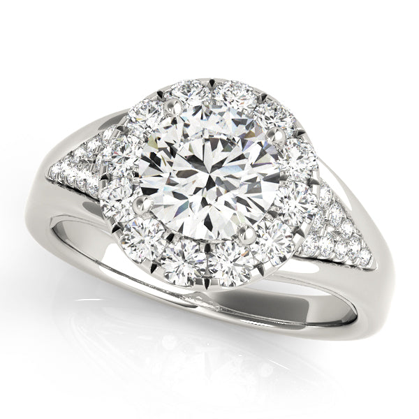 Round Halo Diamond Engagement Ring · 1.98 ct tw