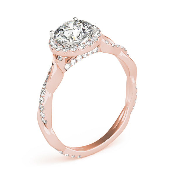 Round Halo Diamond Engagement Ring · 0.81 ct tw