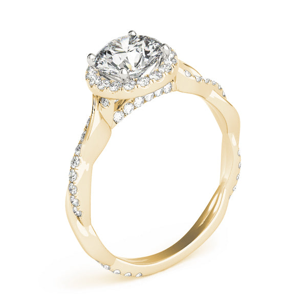Round Halo Diamond Engagement Ring · 0.81 ct tw