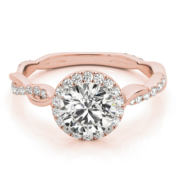 Round Halo Diamond Engagement Ring · 0.81 ct tw