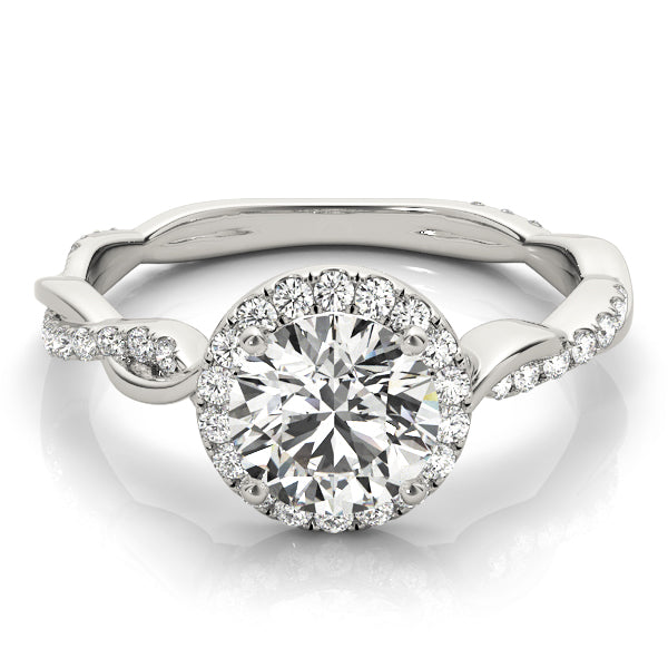 Round Halo Diamond Engagement Ring · 0.81 ct tw