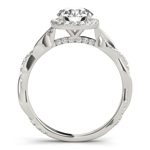 Round Halo Diamond Engagement Ring · 0.81 ct tw