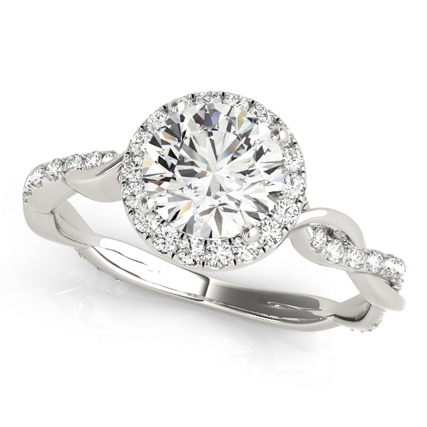 Round Halo Diamond Engagement Ring · 0.81 ct tw