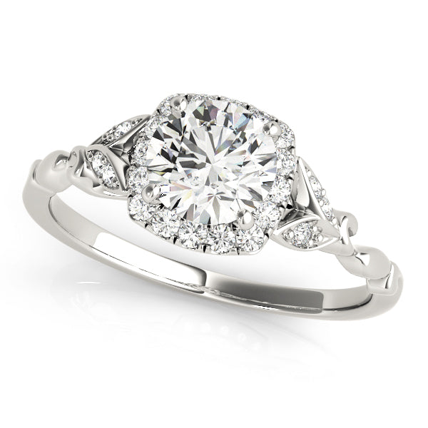 Round Halo Diamond Engagement Ring · 0.62 ct tw