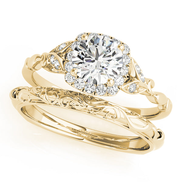 Round Halo Diamond Engagement Ring · 0.62 ct tw