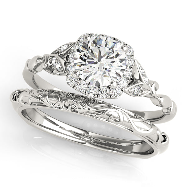 Round Halo Diamond Engagement Ring · 0.62 ct tw