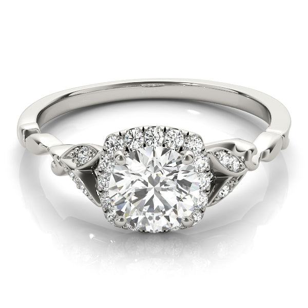 Round Halo Diamond Engagement Ring · 0.62 ct tw