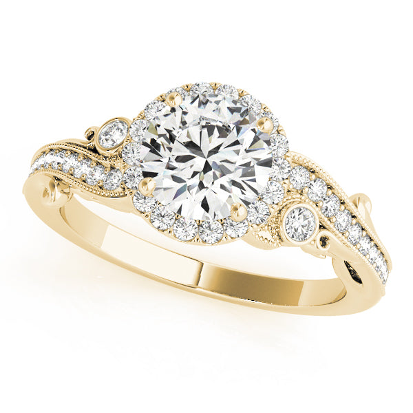 Round Antique Diamond Engagement Ring · 2.13 ct tw