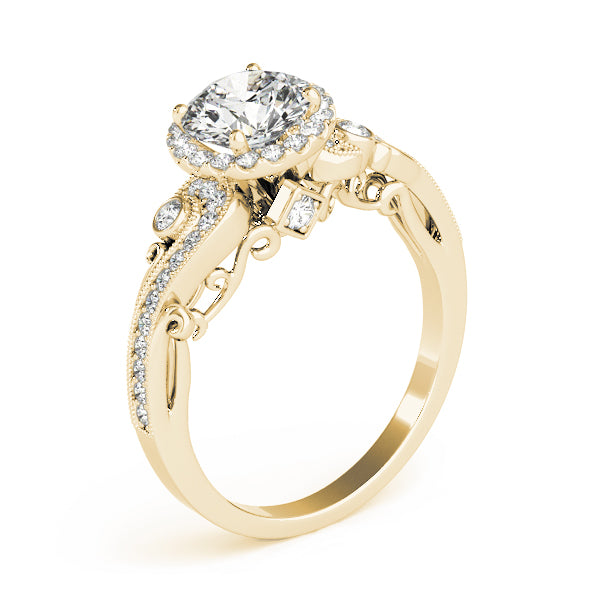 Round Antique Diamond Engagement Ring · 1.31 ct tw
