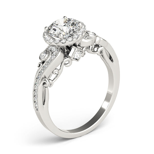 Round Antique Diamond Engagement Ring · 1.87 ct tw