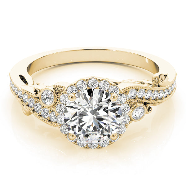 Round Antique Diamond Engagement Ring · 0.52 ct tw