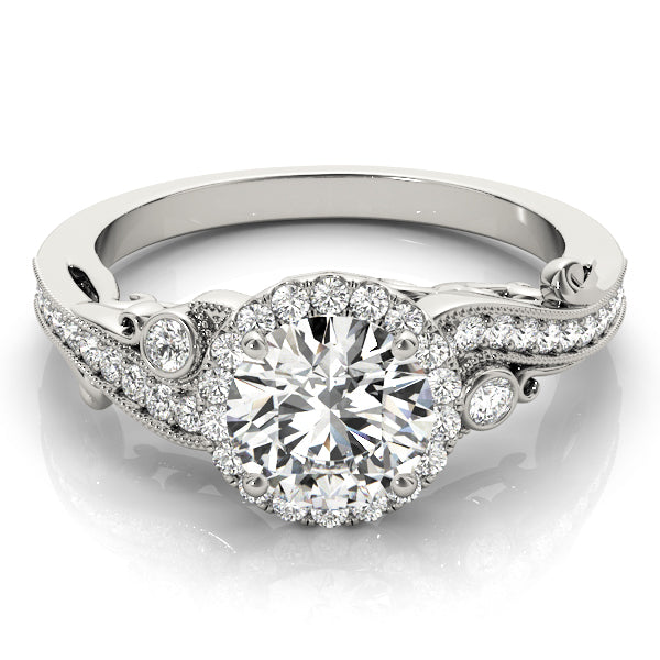 Round Antique Diamond Engagement Ring · 1.05 ct tw