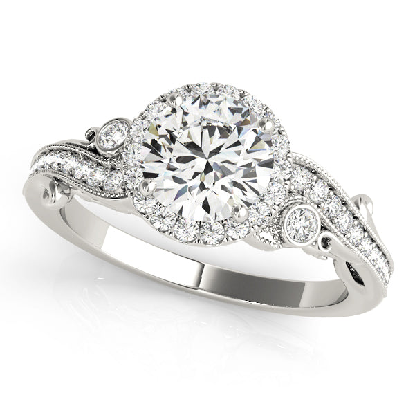 Round Antique Diamond Engagement Ring · 0.78 ct tw