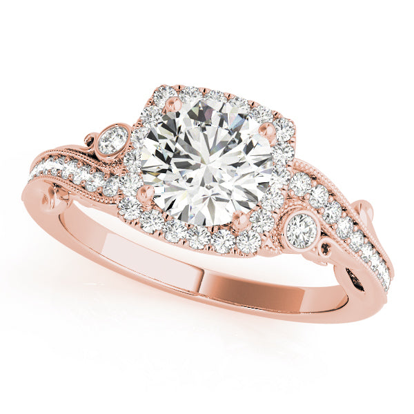 Round Antique Diamond Engagement Ring · 1.32 ct tw