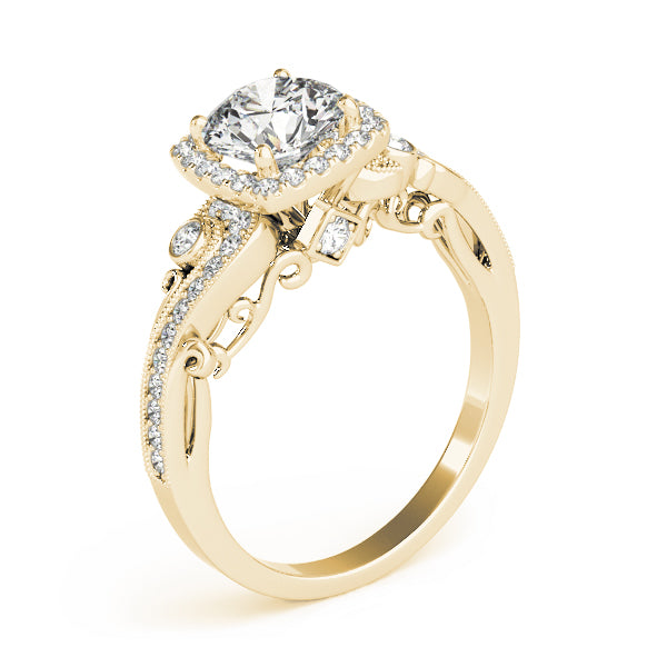 Round Antique Diamond Engagement Ring · 1.32 ct tw
