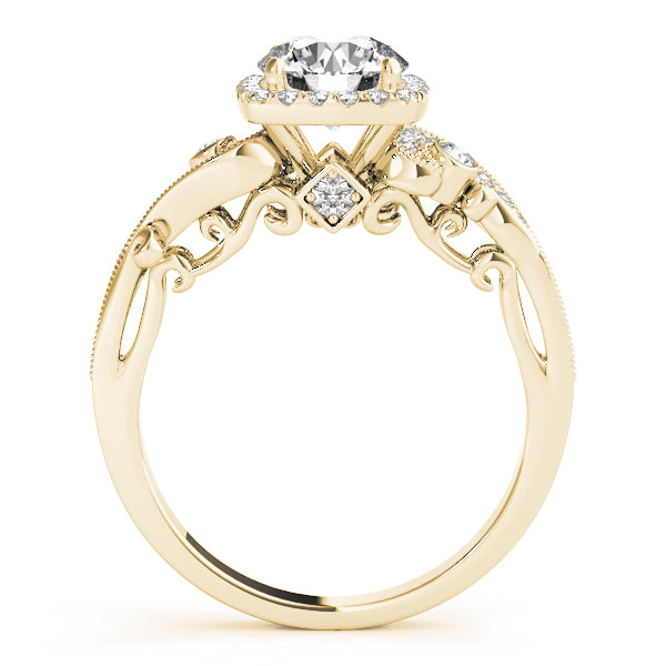 Round Antique Diamond Engagement Ring · 1.07 ct tw