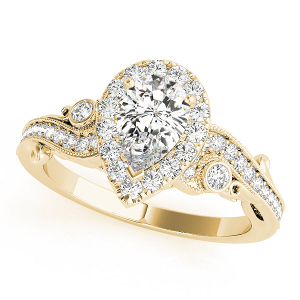 Pear Antique Diamond Engagement Ring · 0.35 ct tw