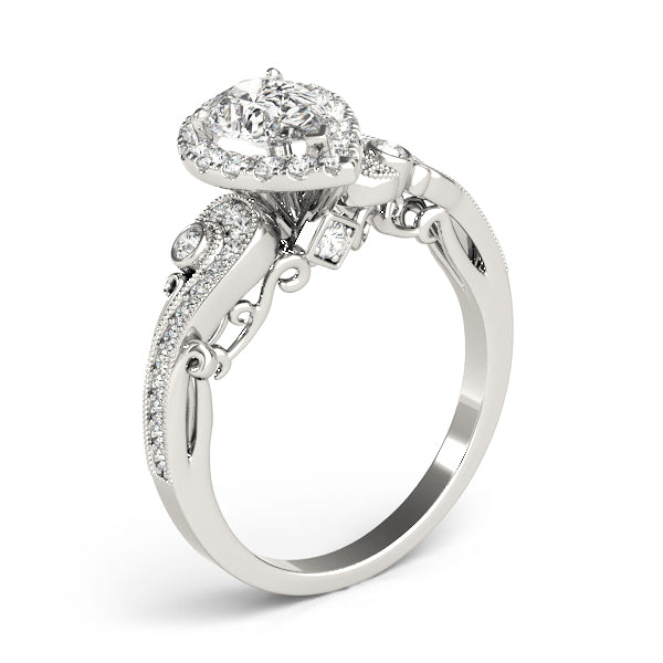Pear Antique Diamond Engagement Ring · 0.74 ct tw
