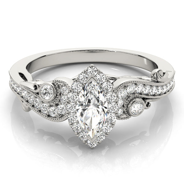 Marquise Antique Diamond Engagement Ring · 1.06 ct tw