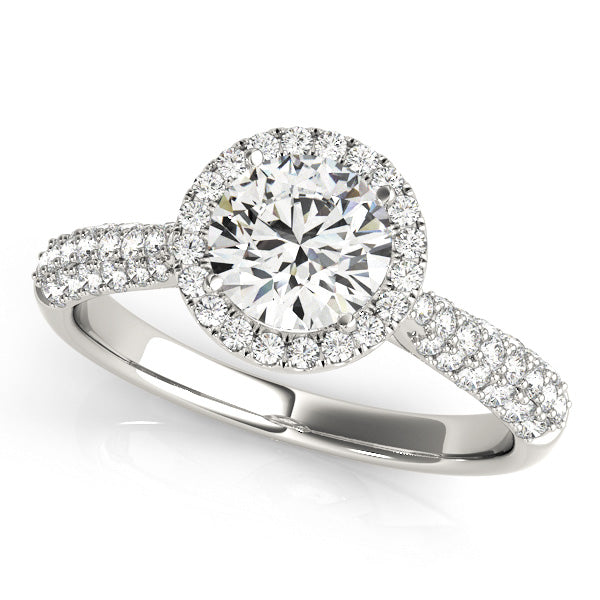 Round Multi-Row Diamond Engagement Ring · 0.84 ct tw
