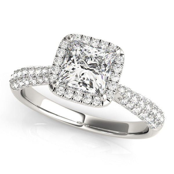 Square Multi-Row Diamond Engagement Ring · 2.21 ct tw