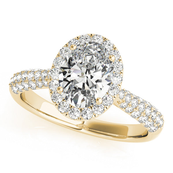 Oval Multi-Row Diamond Engagement Ring · 1.28 ct tw