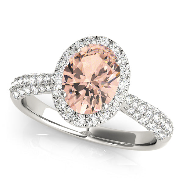 Oval Multi-Row Diamond Engagement Ring · 0.68 ct tw