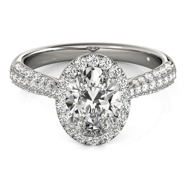 Oval Multi-Row Diamond Engagement Ring · 1.34 ct tw