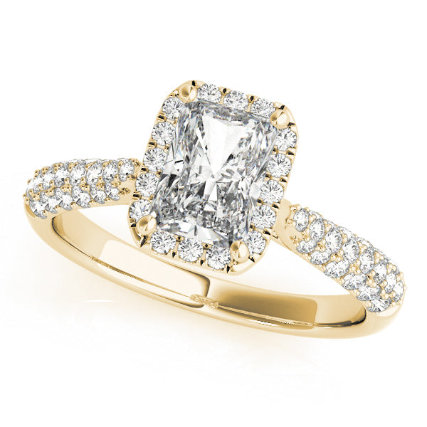 Emerald Multi-Row Diamond Engagement Ring · 2.31 ct tw