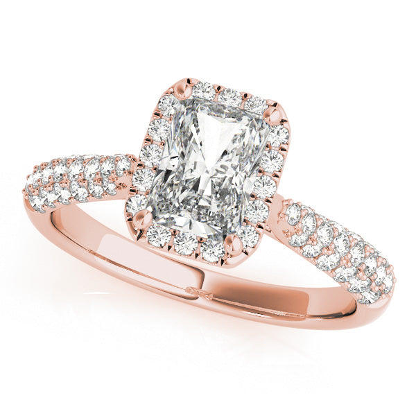 Emerald Multi-Row Diamond Engagement Ring · 2.31 ct tw