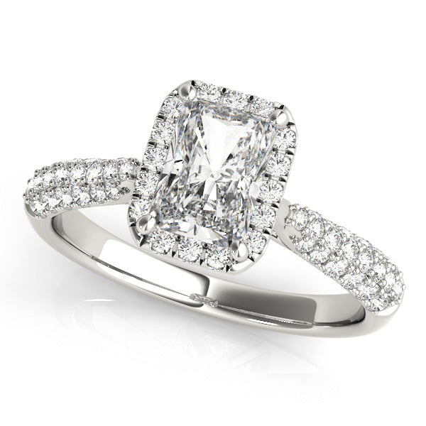 Emerald Multi-Row Diamond Engagement Ring · 2.31 ct tw