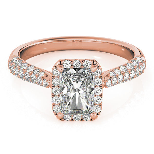 Emerald Multi-Row Diamond Engagement Ring · 1.60 ct tw