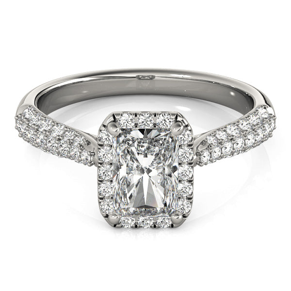 Emerald Multi-Row Diamond Engagement Ring · 2.45 ct tw
