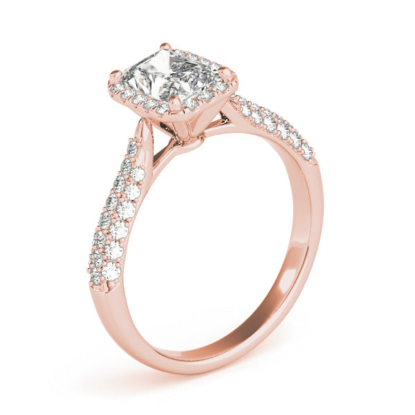 Emerald Multi-Row Diamond Engagement Ring · 1.85 ct tw