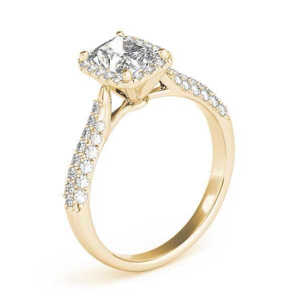 Emerald Multi-Row Diamond Engagement Ring · 1.33 ct tw