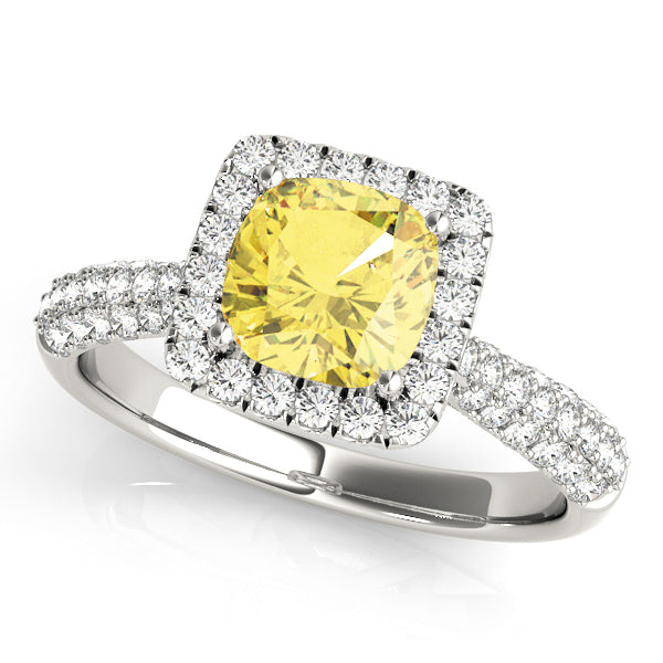 Cushion Multi-Row Diamond Engagement Ring · 2.35 ct tw