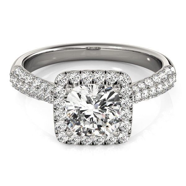 Cushion Multi-Row Diamond Engagement Ring · 2.35 ct tw