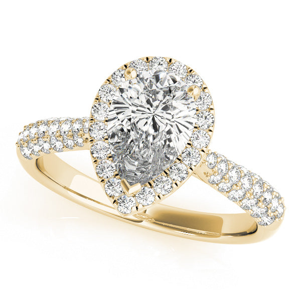 Pear Multi-Row Diamond Engagement Ring · 0.38 ct tw