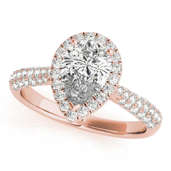 Pear Multi-Row Diamond Engagement Ring · 0.38 ct tw