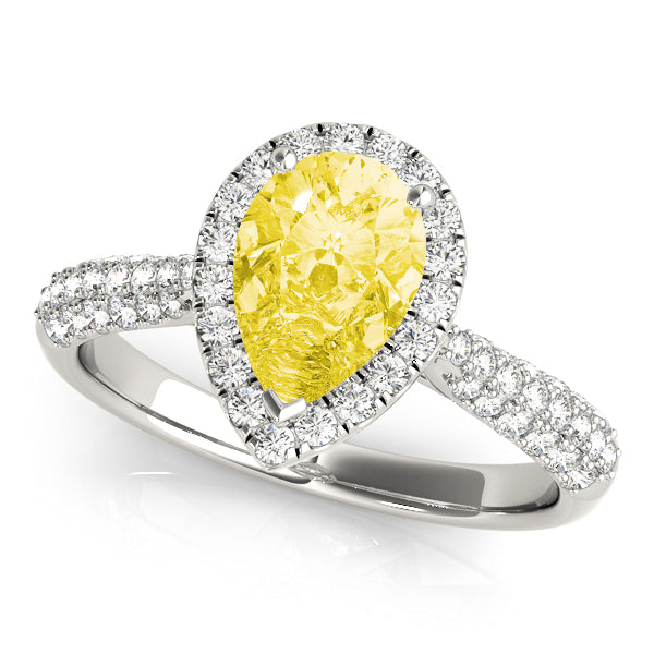 Pear Multi-Row Diamond Engagement Ring · 0.38 ct tw