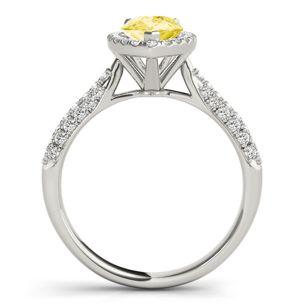 Pear Multi-Row Diamond Engagement Ring · 0.38 ct tw