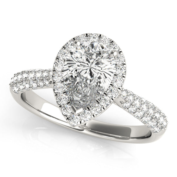 Pear Multi-Row Diamond Engagement Ring · 0.38 ct tw