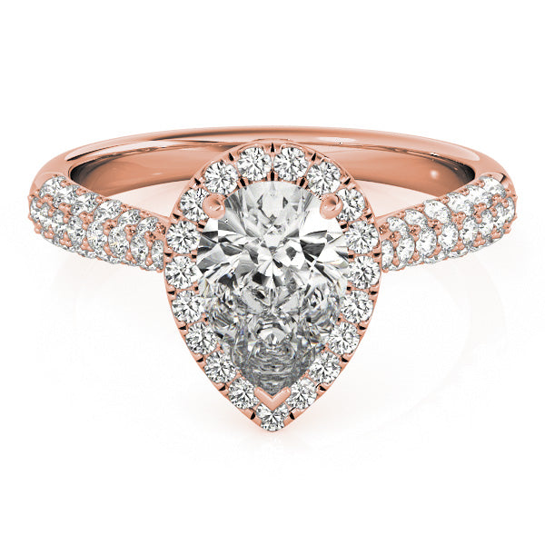 Pear Multi-Row Diamond Engagement Ring · 0.38 ct tw