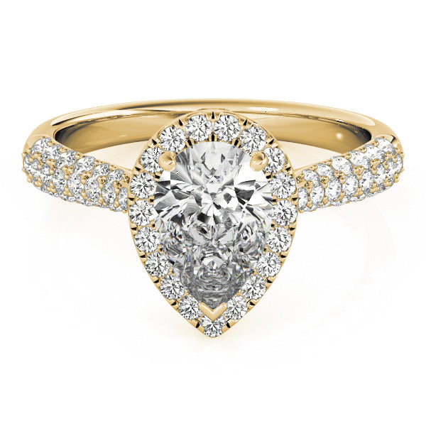 Pear Multi-Row Diamond Engagement Ring · 1.33 ct tw