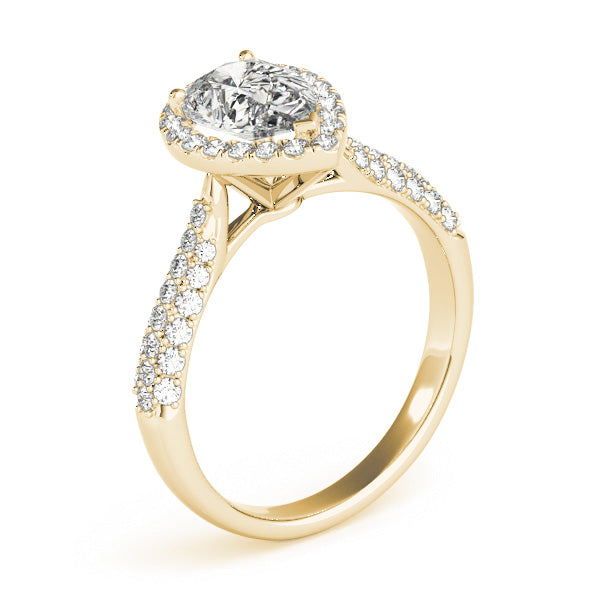 Pear Multi-Row Diamond Engagement Ring · 0.38 ct tw