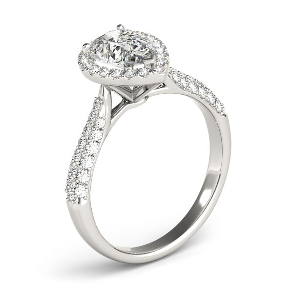 Pear Multi-Row Diamond Engagement Ring · 0.38 ct tw