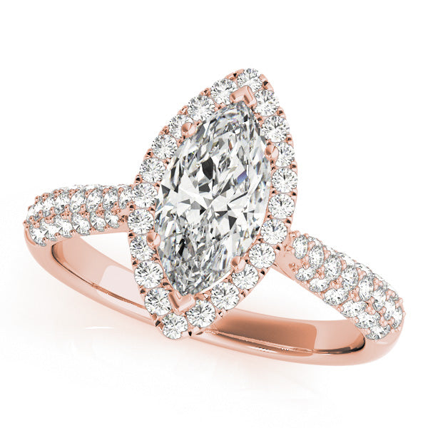 Marquise Multi-Row Diamond Engagement Ring · 1.09 ct tw