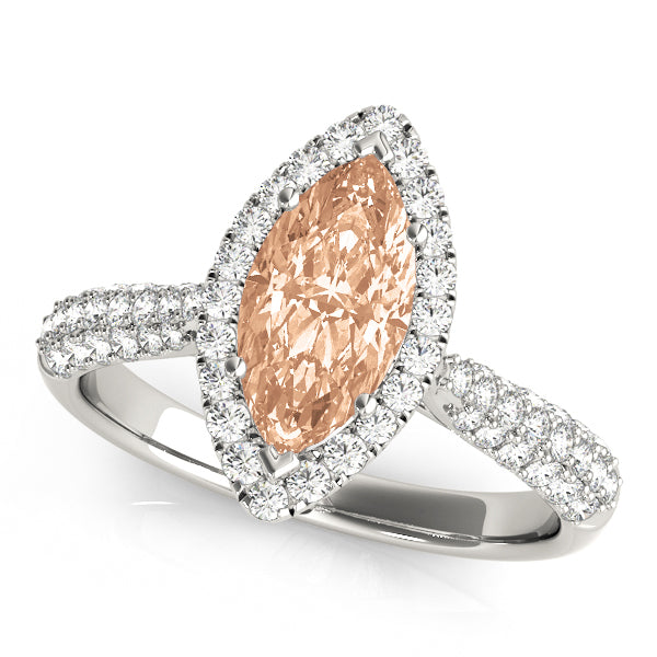 Marquise Multi-Row Diamond Engagement Ring · 0.40 ct tw