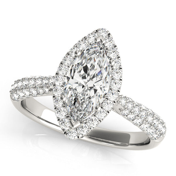 Marquise Multi-Row Diamond Engagement Ring · 0.40 ct tw