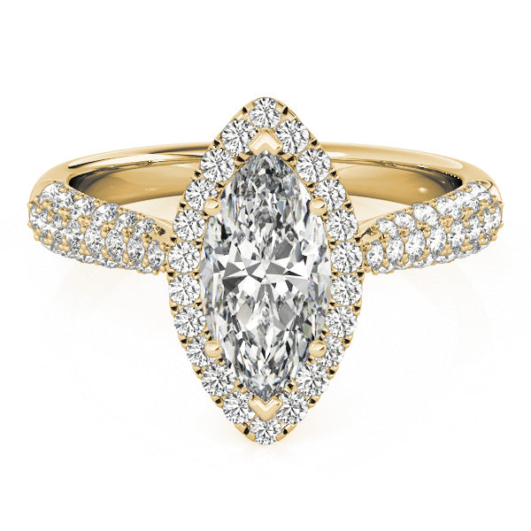 Marquise Multi-Row Diamond Engagement Ring · 0.40 ct tw